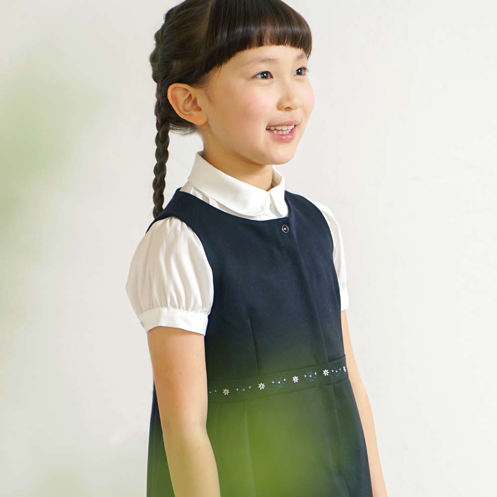 パフスリーブ半袖ブラウス 100cm  / ギフト包装不可