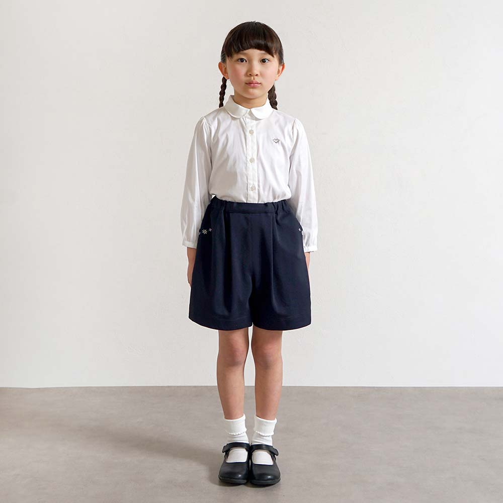 お受験服 パフスリーブ長袖ブラウス 100cm・110cm・120cm