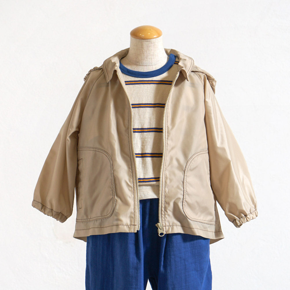 ポケッタブルウインドブレーカー ベージュ 70-80・80-90・90-100cm