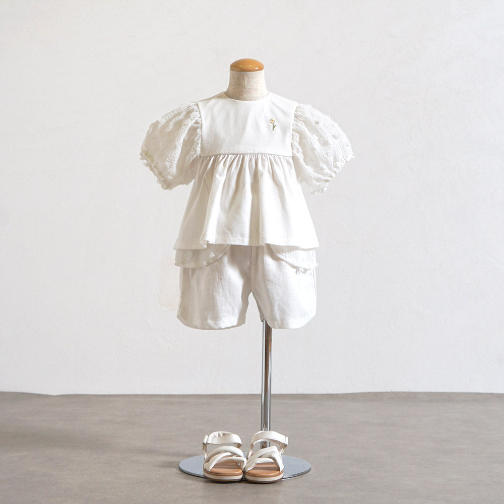 ポンポンプルオーバー ホワイト 80・90・100cm