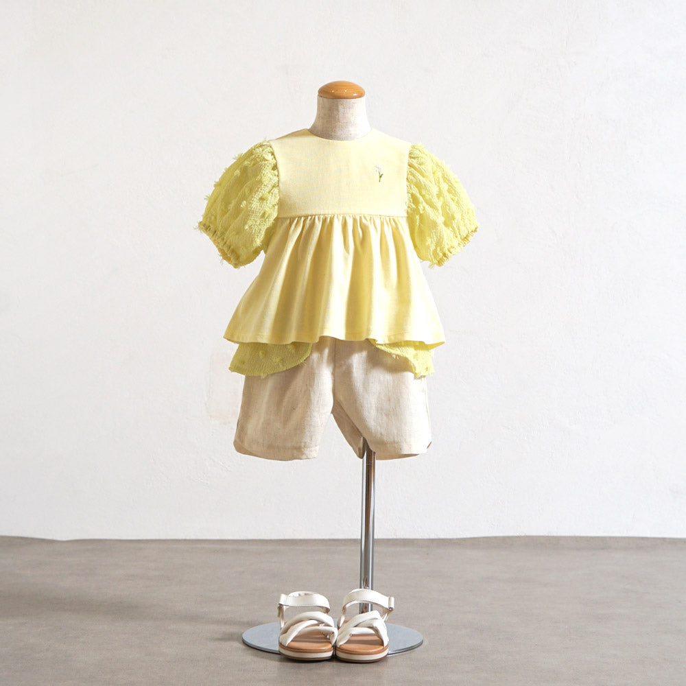 ポンポンプルオーバー イエロー 80・90・100cm