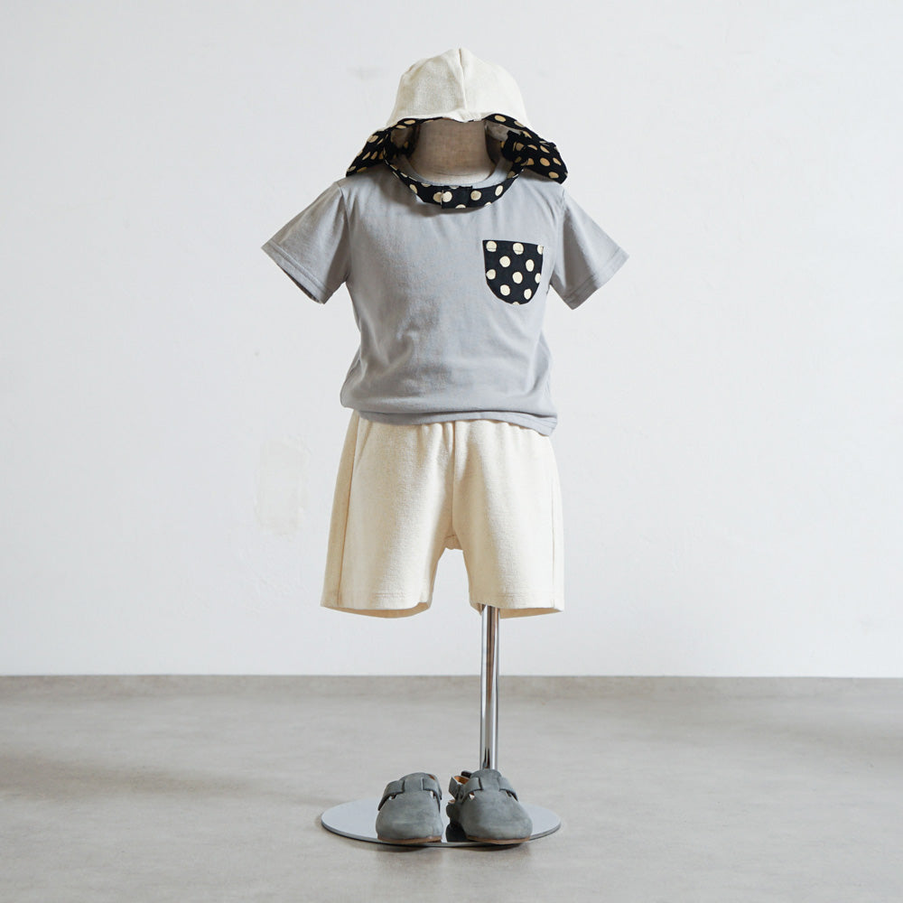 リバーシブルチューリップハット ブラック 頭囲44-46cm・48-50cm