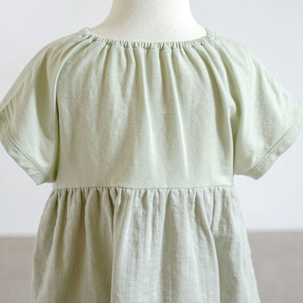 Edelweiss刺繍ワンピース グリーン 80・90・100cm