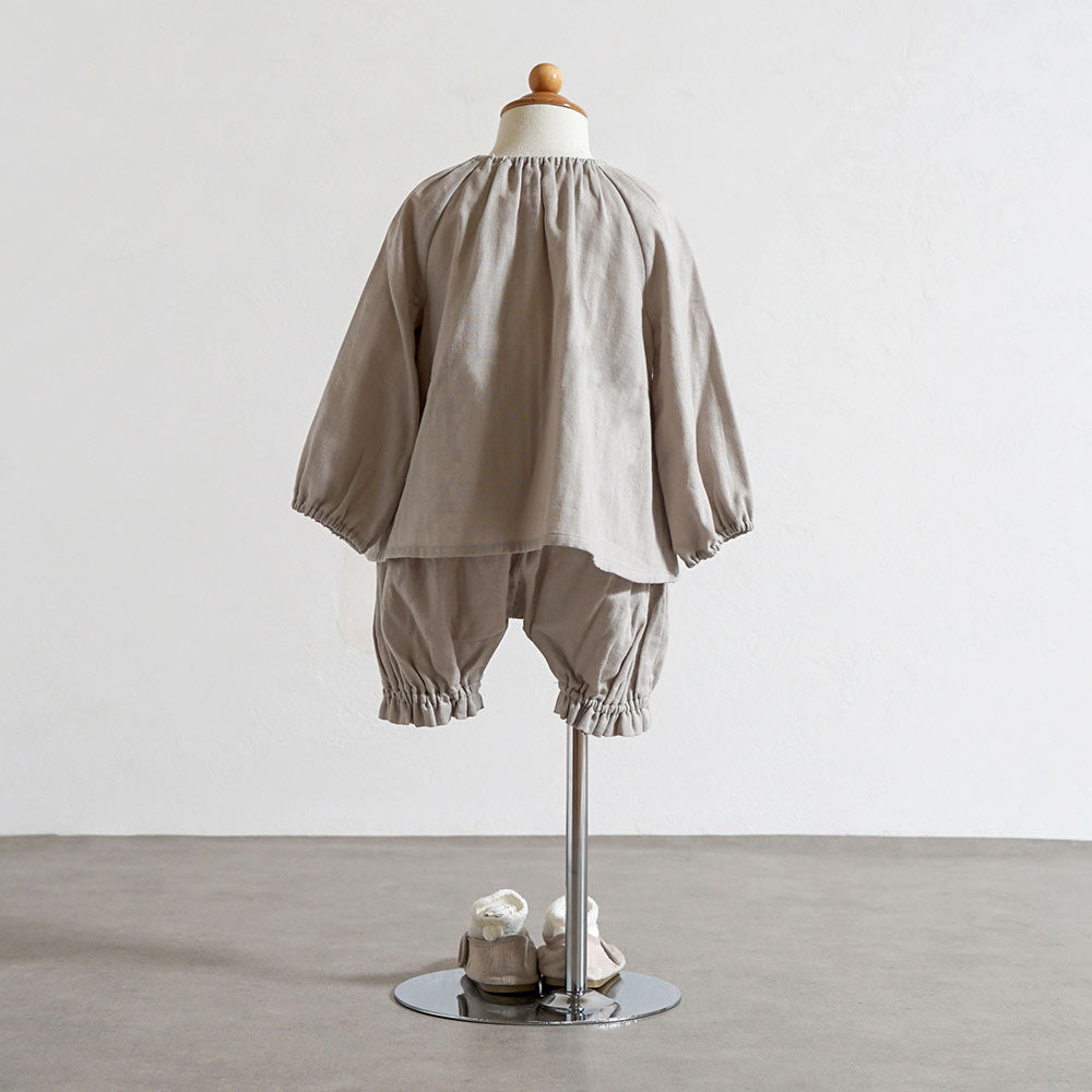 スモックチュニック グレー 70-80・80-90・90-100cm