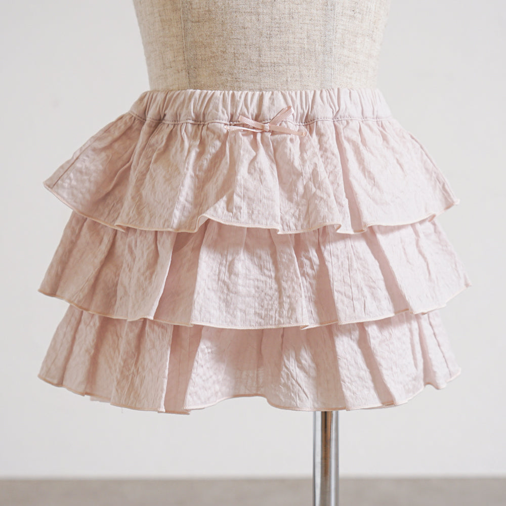 フリルティアードパンツ ペールピンク 80cm  / ギフト包装不可