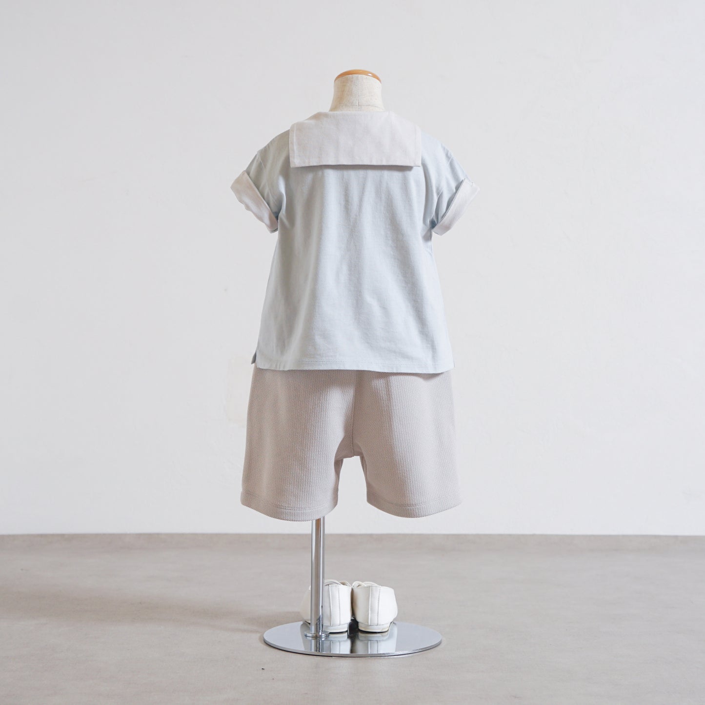 配色カノコハーフパンツ ライトグレー 80・ 90・100cm