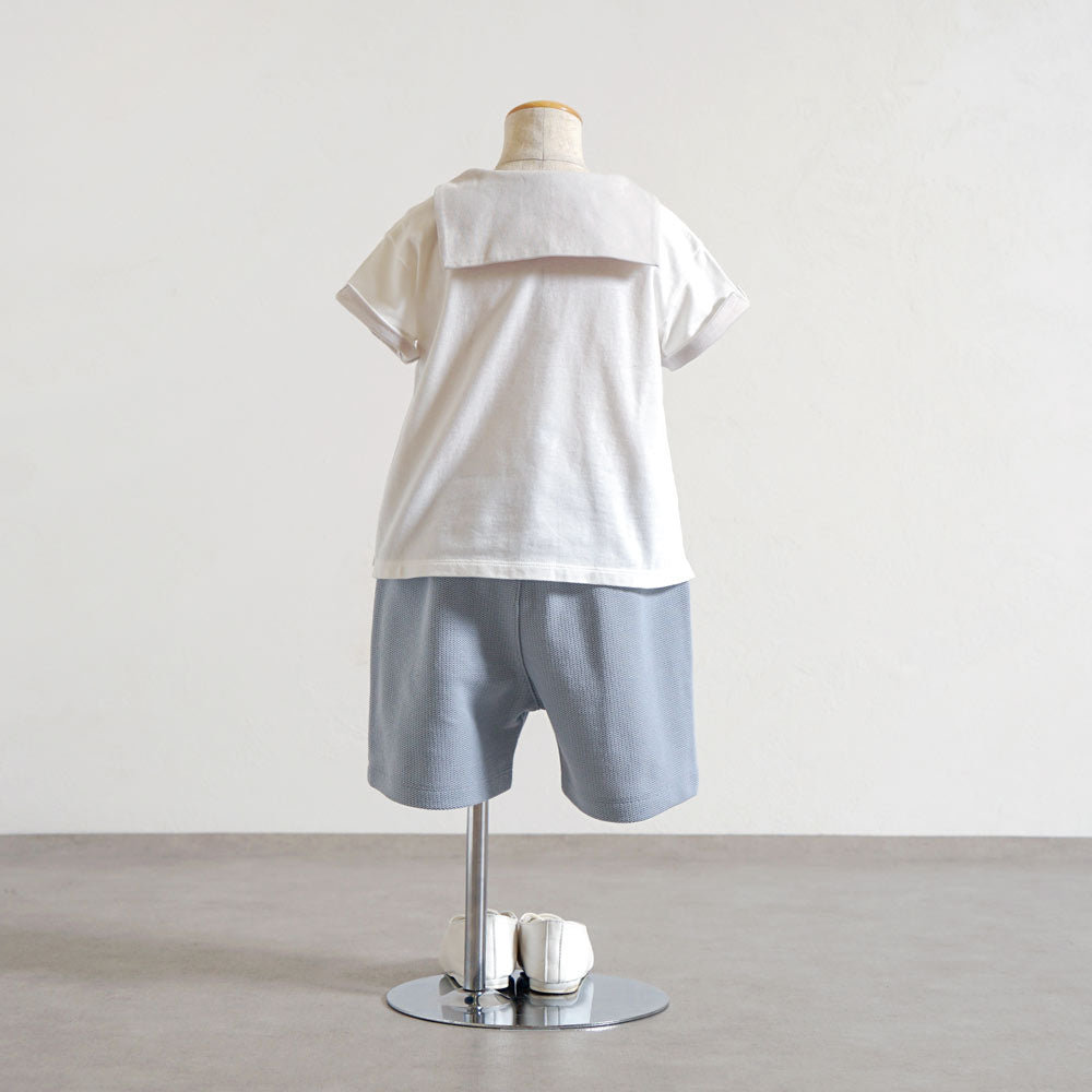 配色カノコハーフパンツ ライトブルー 80・ 90・100cm