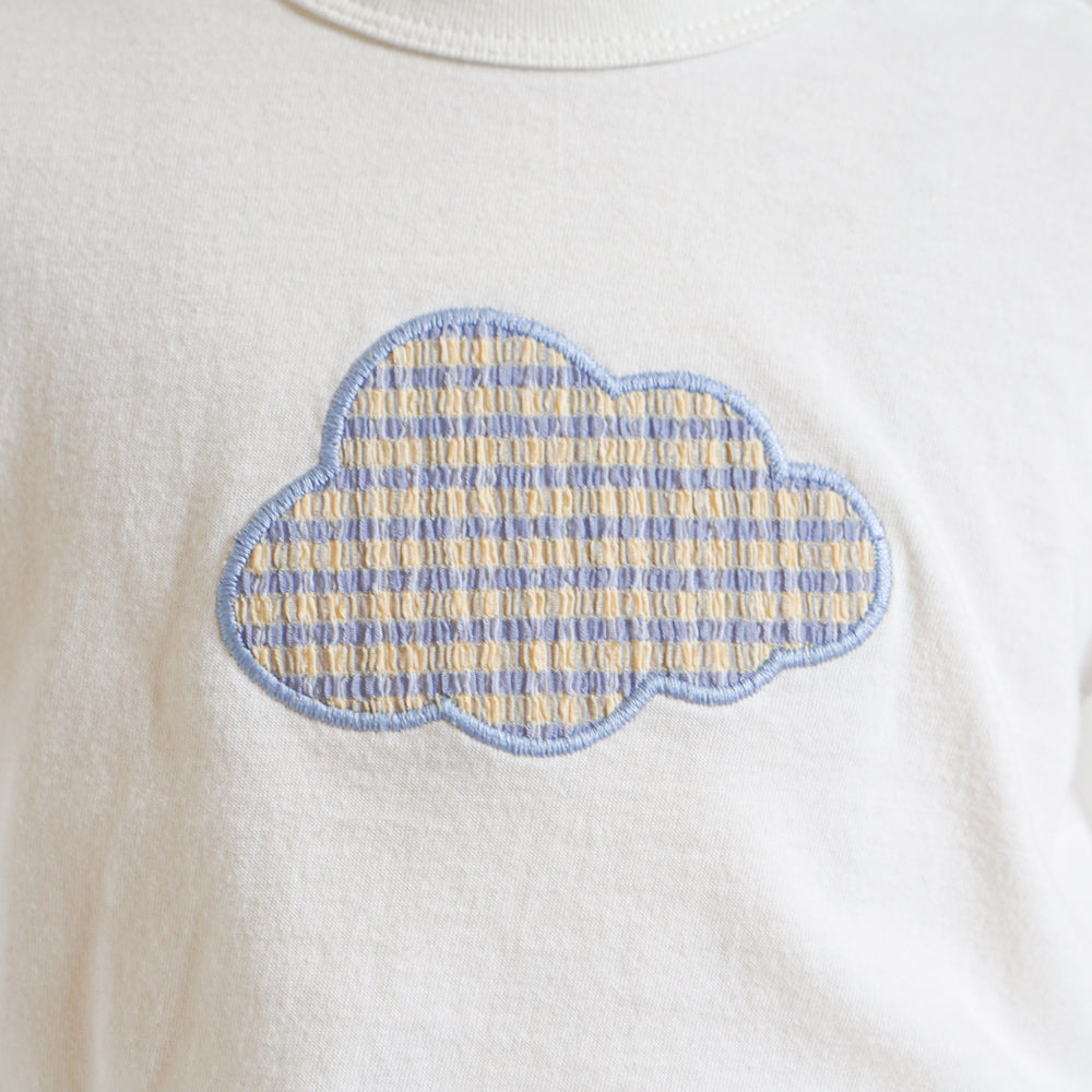 ギンガムチェックcloudTシャツ ライトブルー 80・90・100・110cm