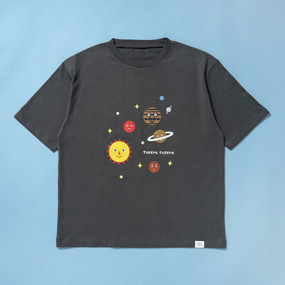 tupera tupera 親子Tシャツ(大人) チャコール Lサイズ / 大人服