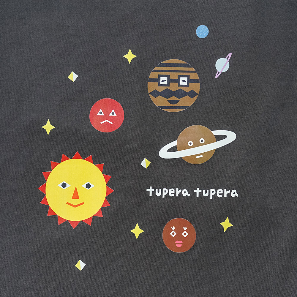 tupera tupera 親子Tシャツ(大人) チャコール Lサイズ / 大人服