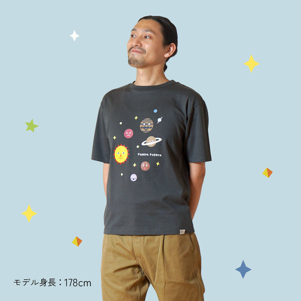 tupera tupera 親子Tシャツ(大人) チャコール Lサイズ / 大人服
