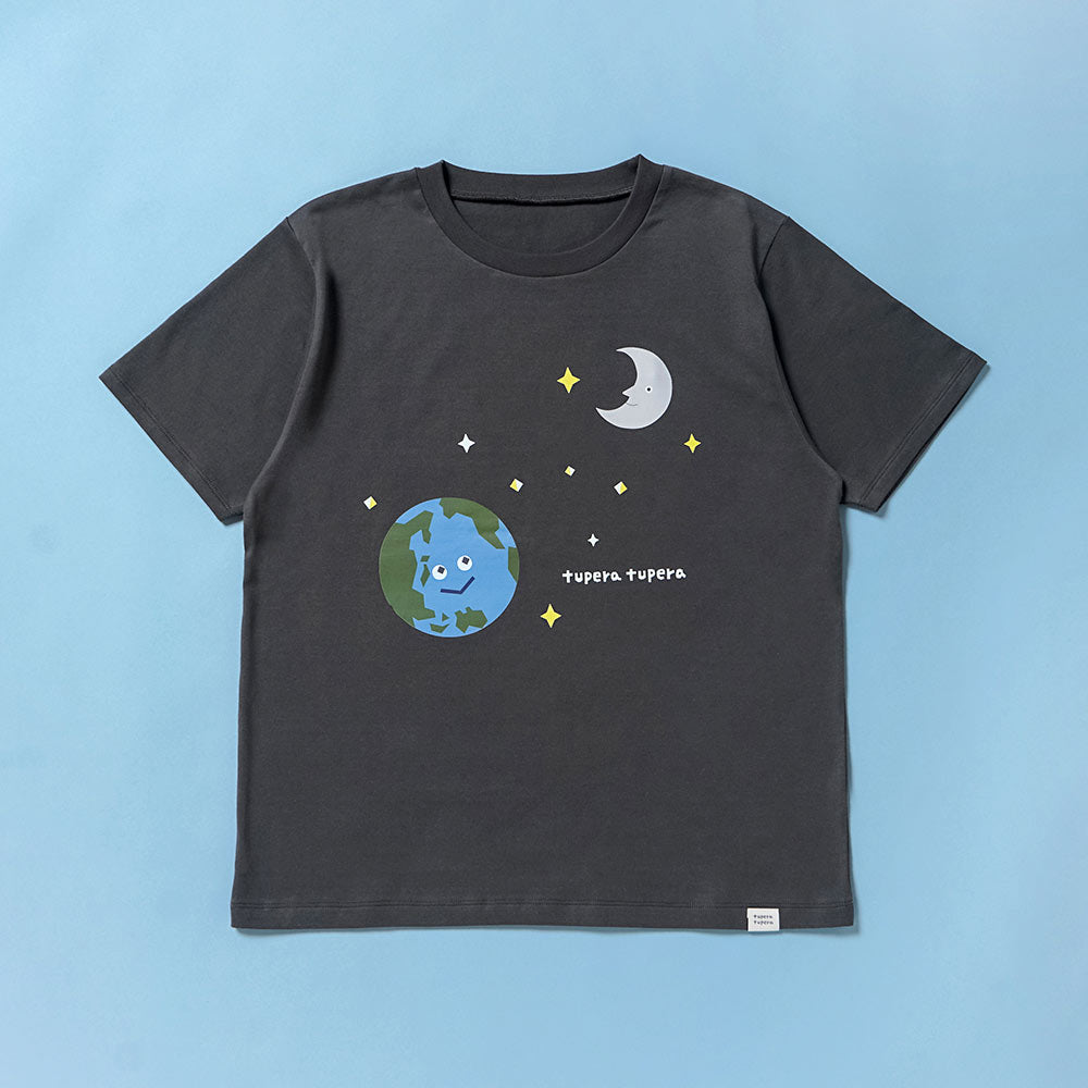 tupera tupera 親子Tシャツ(大人) チャコール Mサイズ / 大人服