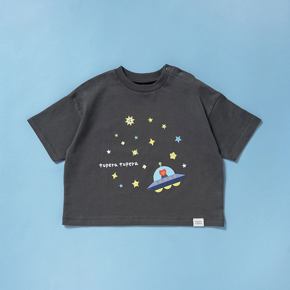 tupera tupera 親子Tシャツ(キッズ) チャコール 80-90cm