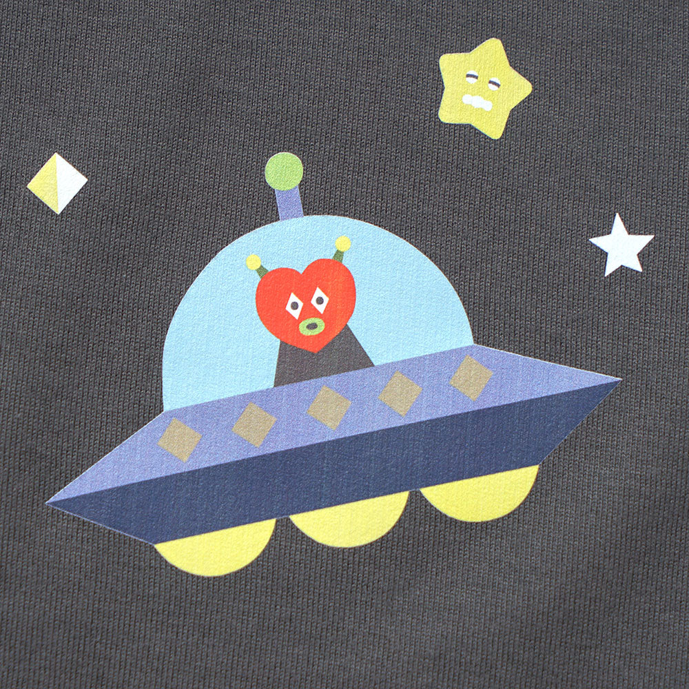 tupera tupera 親子Tシャツ(キッズ) チャコール 80-90cm