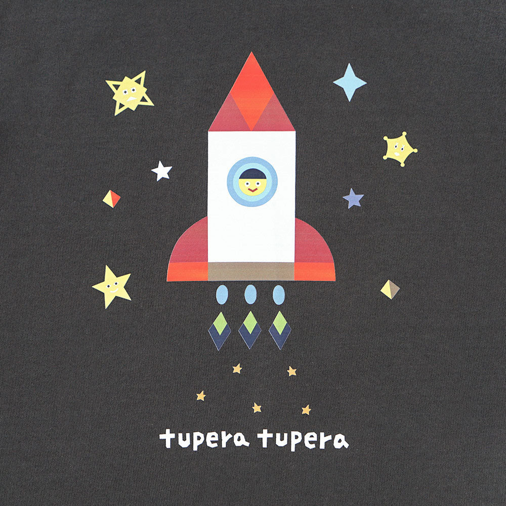 tupera tupera 親子Tシャツ(キッズ) チャコール 100-110cm