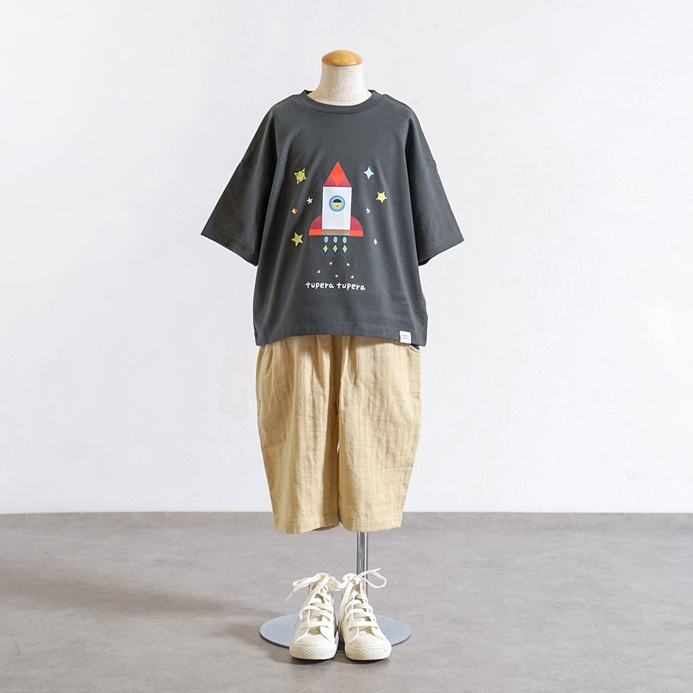 tupera tupera 親子Tシャツ(キッズ) チャコール 100-110cm