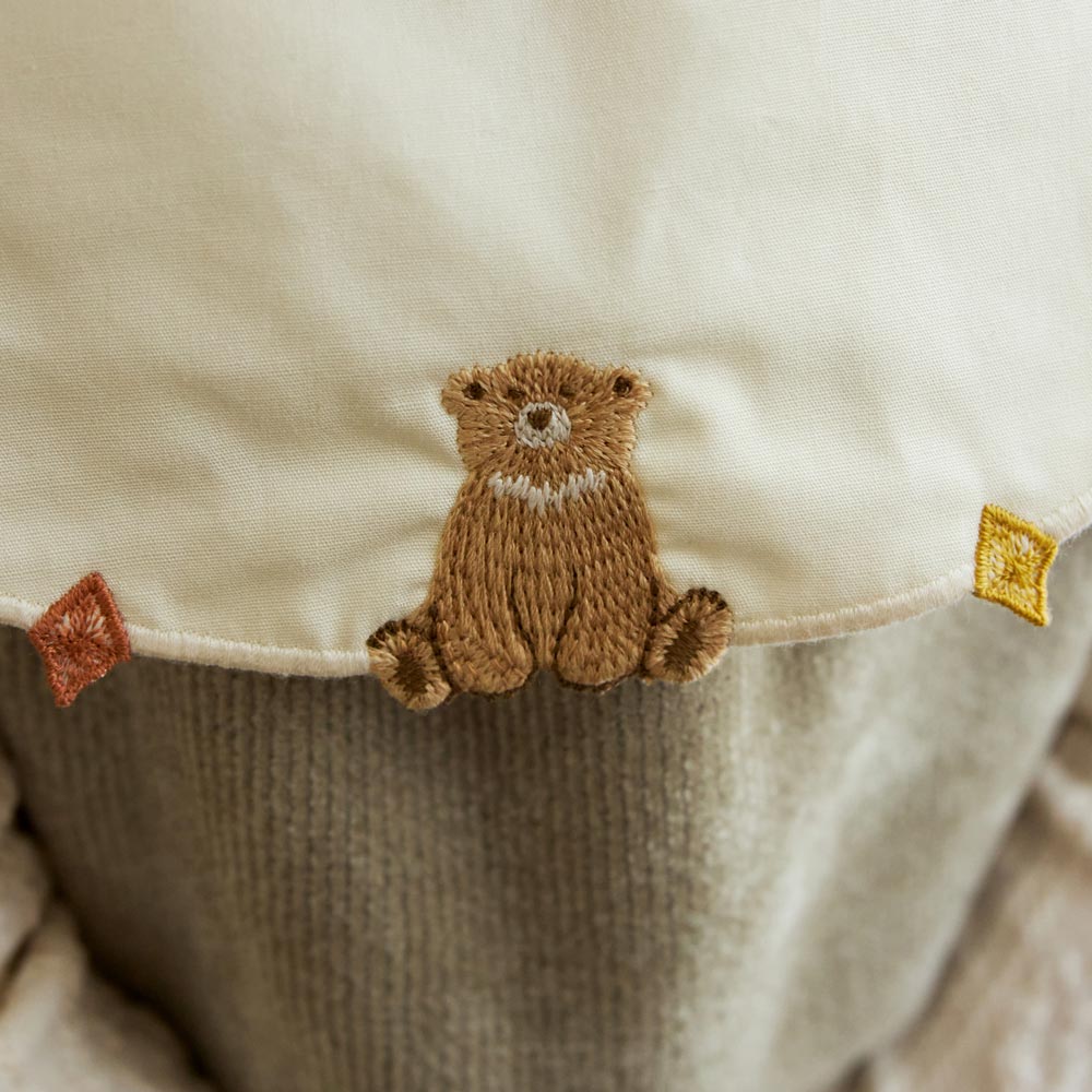 刺繍スタイ くま×ダイヤ