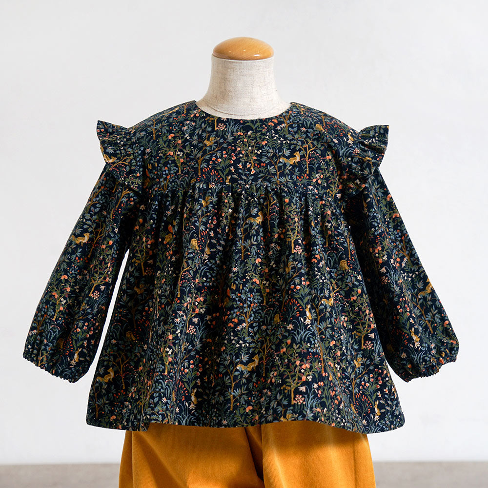 forestコーデュロイチュニック ネイビー 80・90・100・110cm