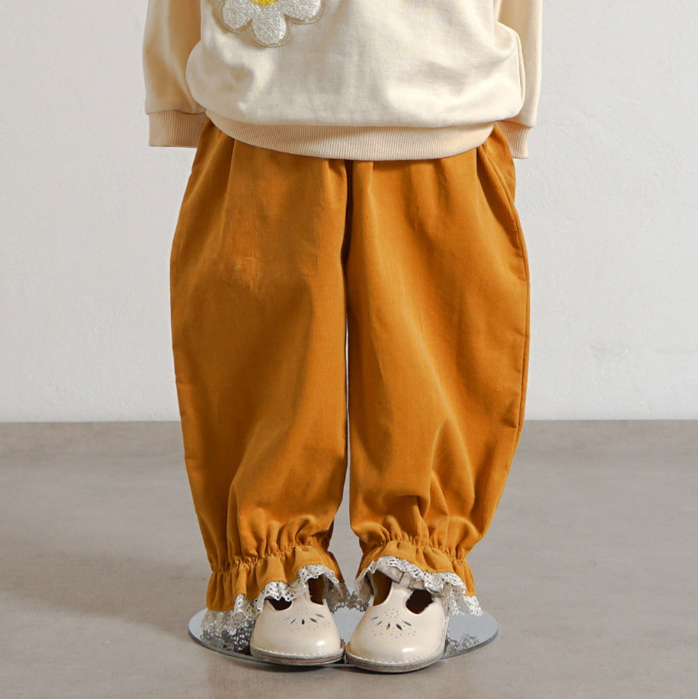 コーデュロイLaceパンツ マスタード  80・90・100・110cm