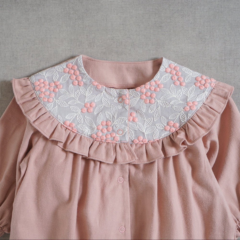 木の実刺繍 2wayドレス ピンク 50-70cm / ツーウェイオール