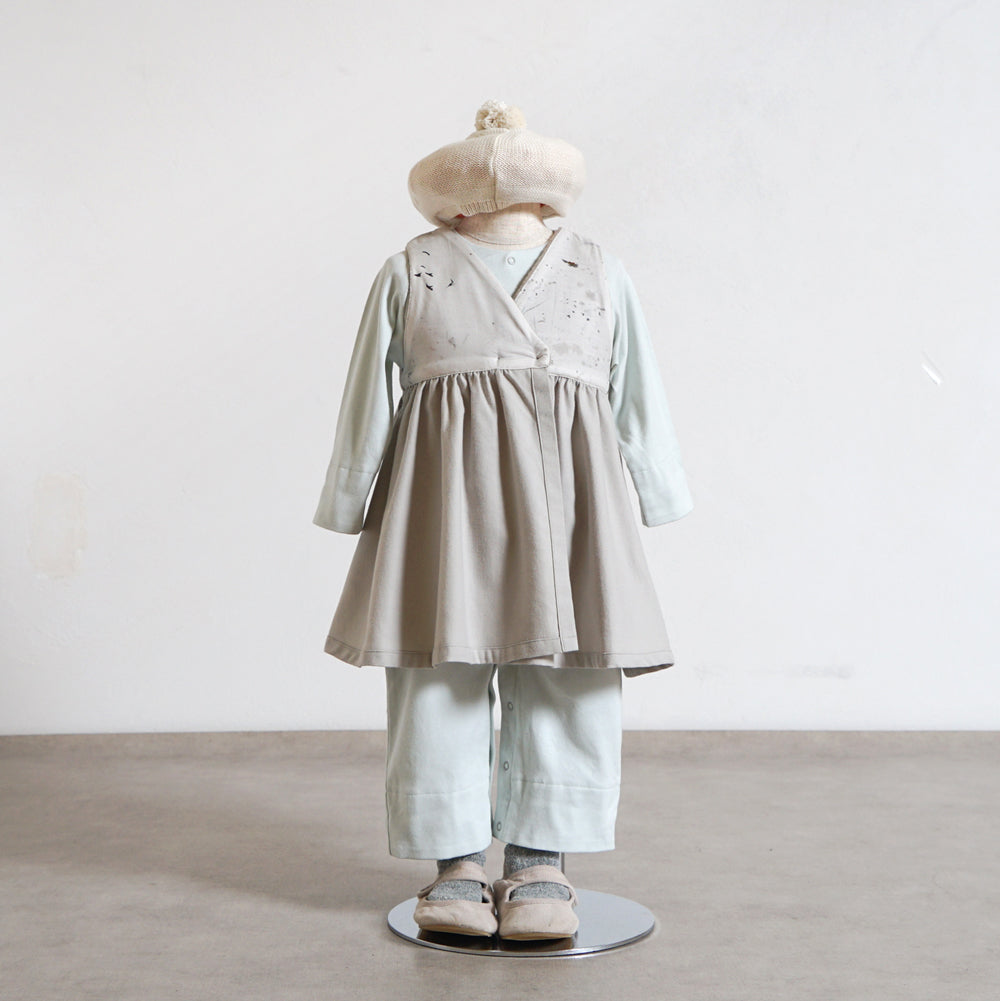 ボアエプロン グレージュ 80・90・100・110cm