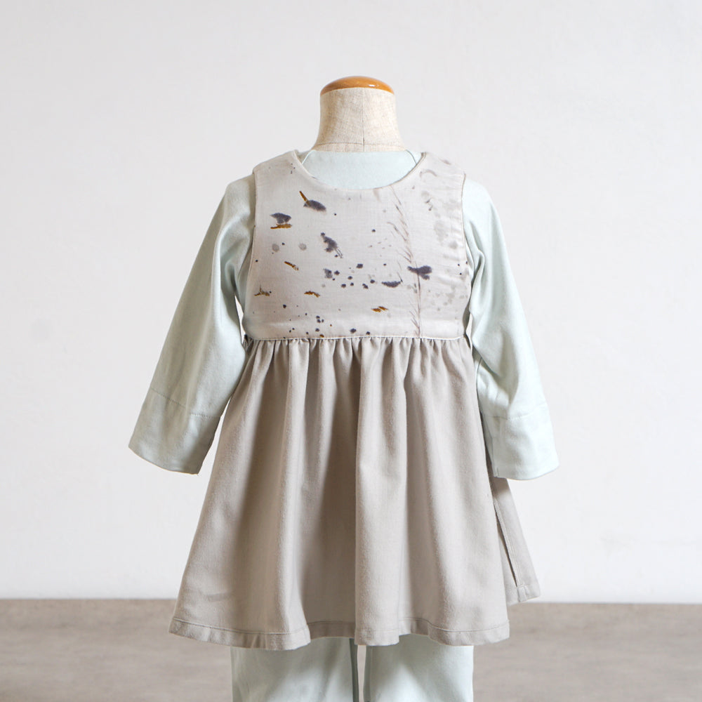 ボアエプロン グレージュ 80・90・100・110cm