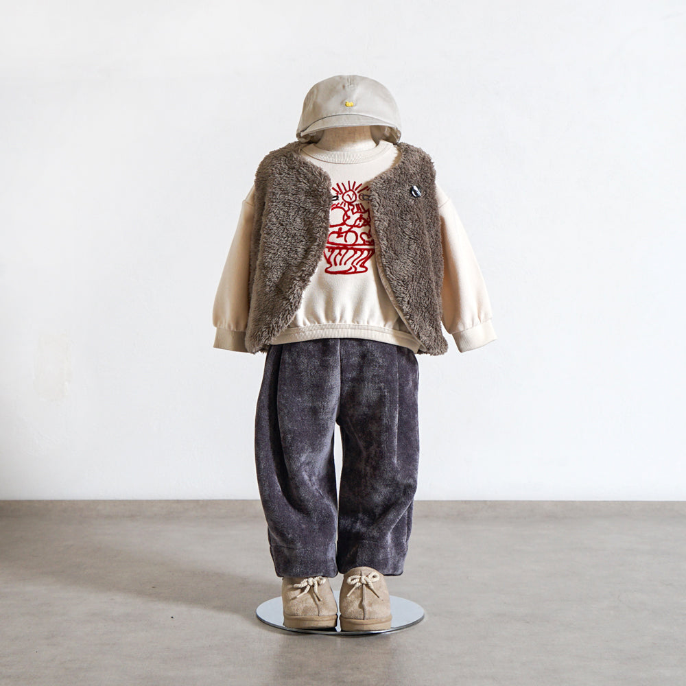 コクーンパンツ チャコール　80・90・100・110cm