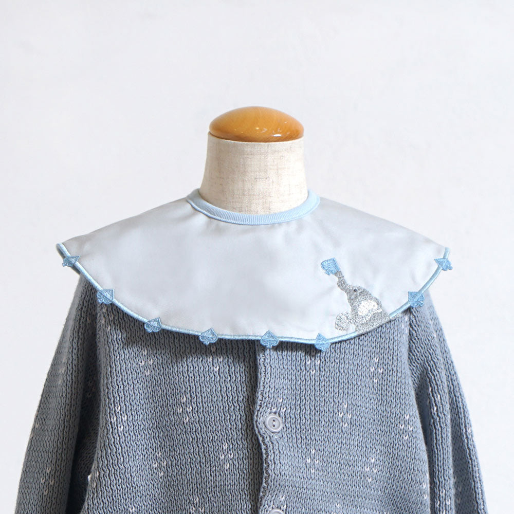 刺繍スタイとベビー肌着60-70cmのギフトセット ブルー / 出産祝い ベビー肌着 PATTO SATTO OMEKASHI