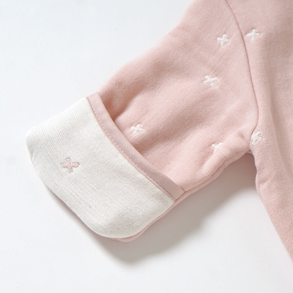 6wayスリーパーmini シェルピンク ふくふくガーゼ(6重ガーゼ)   / 名入れ刺繍可