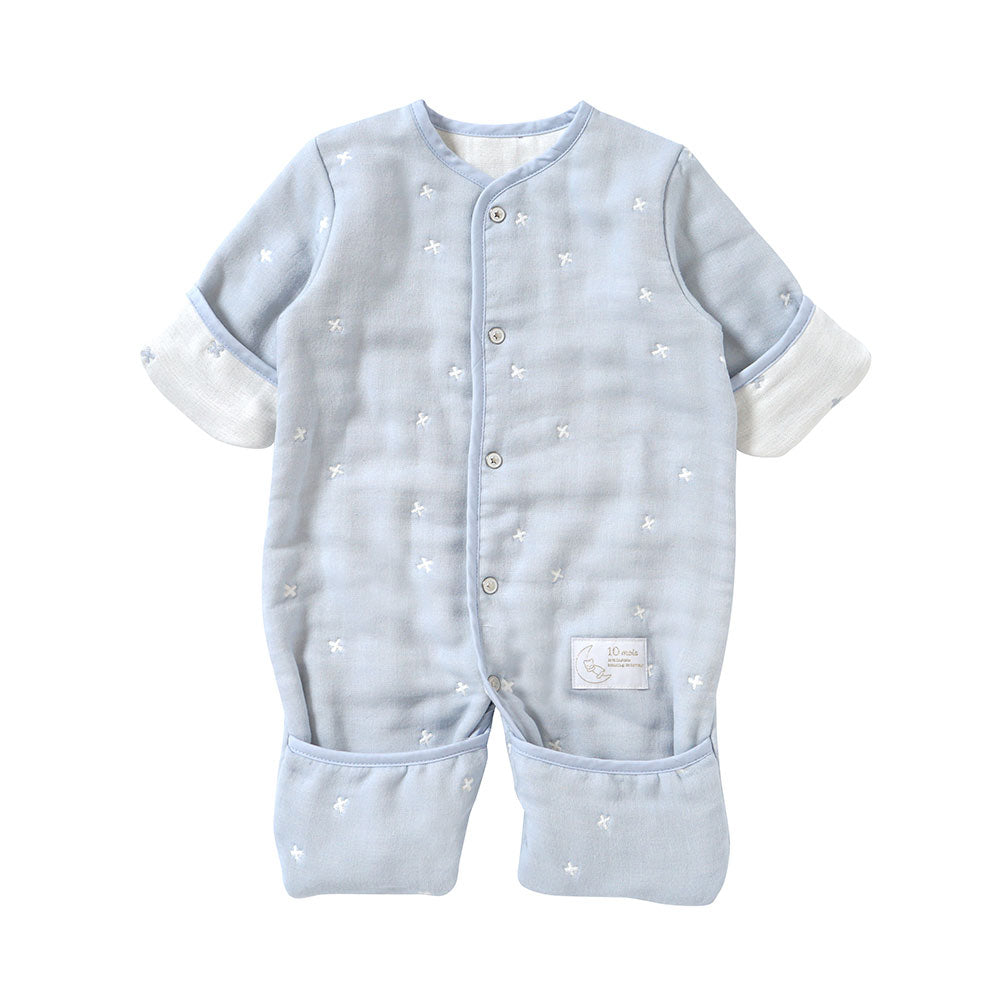 【予約】6way mini ・PATTO SATTO HADAGI 50-60cmブルーギフトセット  / 名入れ刺繍可