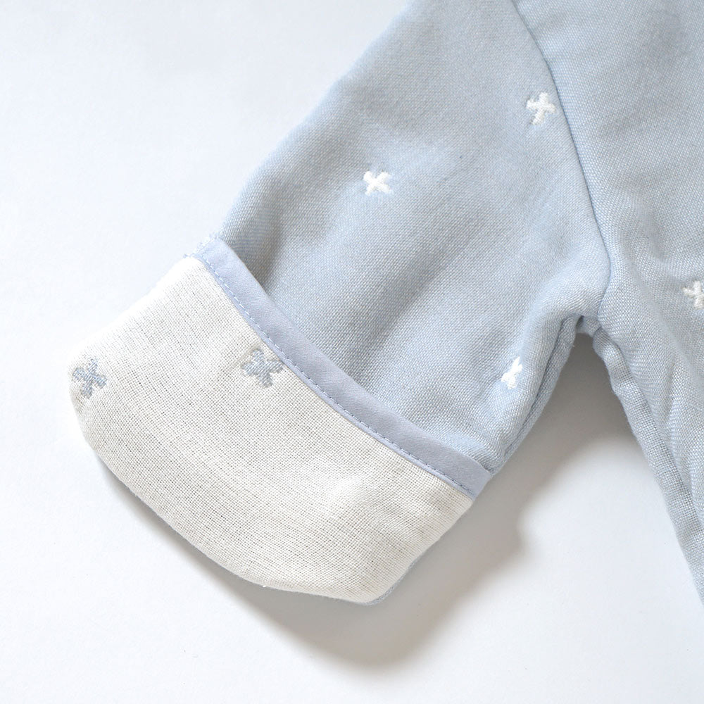 【予約】6way mini ・PATTO SATTO HADAGI 50-60cmブルーギフトセット  / 名入れ刺繍可