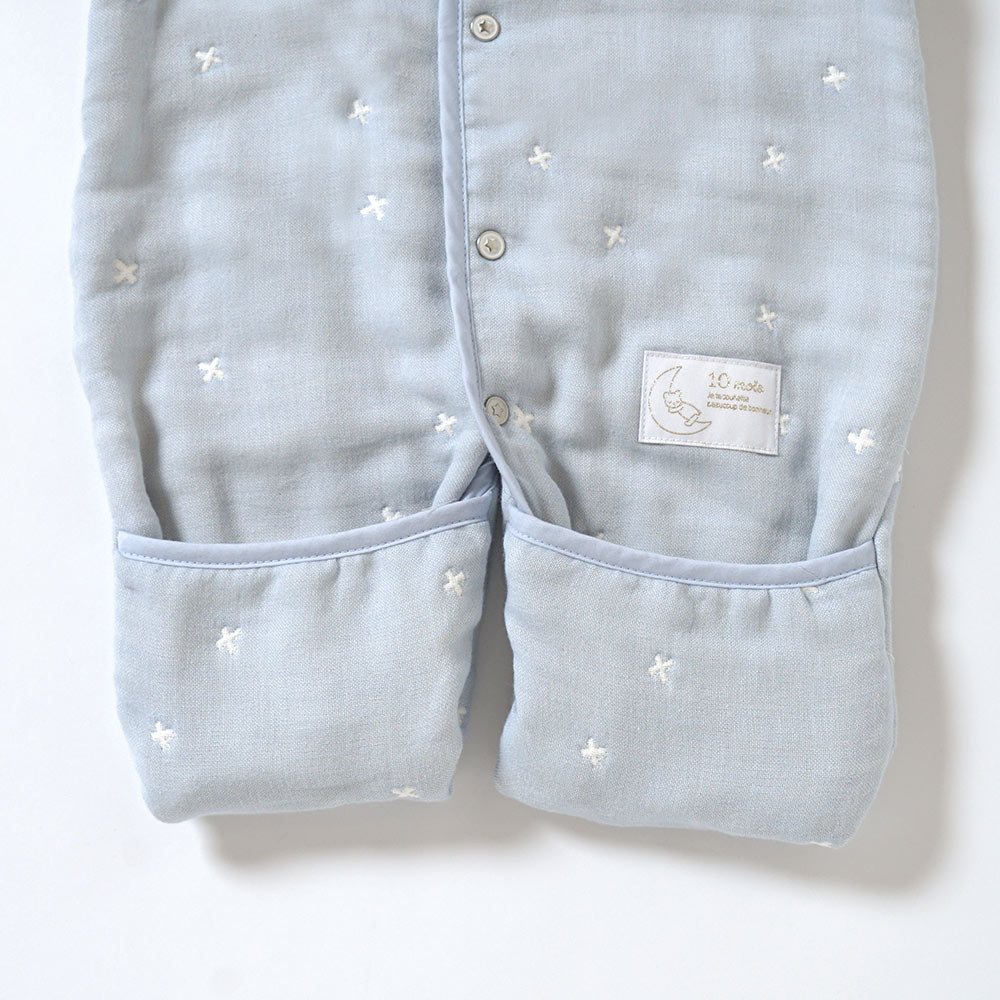 【予約】6way mini ・PATTO SATTO HADAGI 50-60cmブルーギフトセット  / 名入れ刺繍可