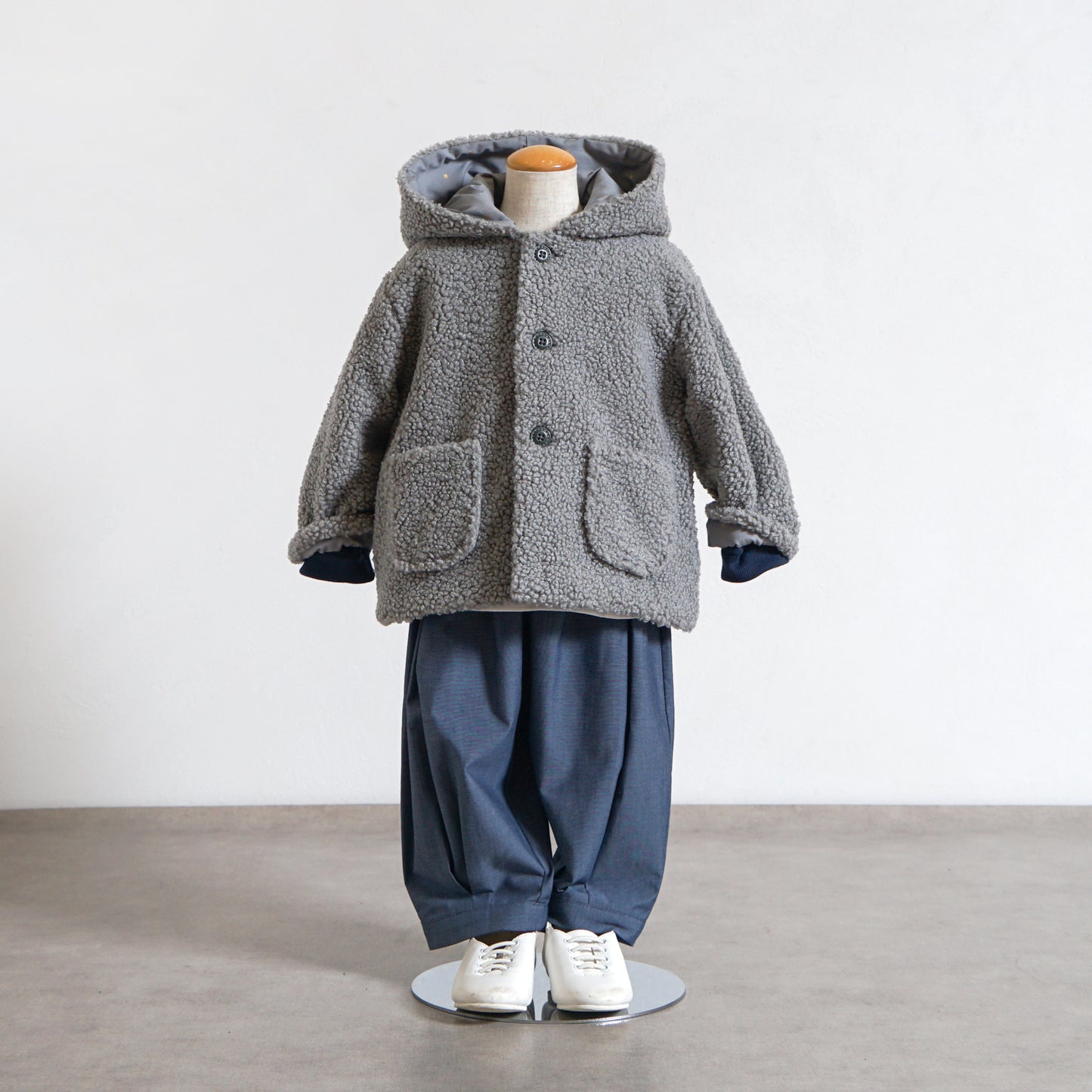 くま耳コートグレー70-80cm 80-90cm 90-100cm 100-110cm