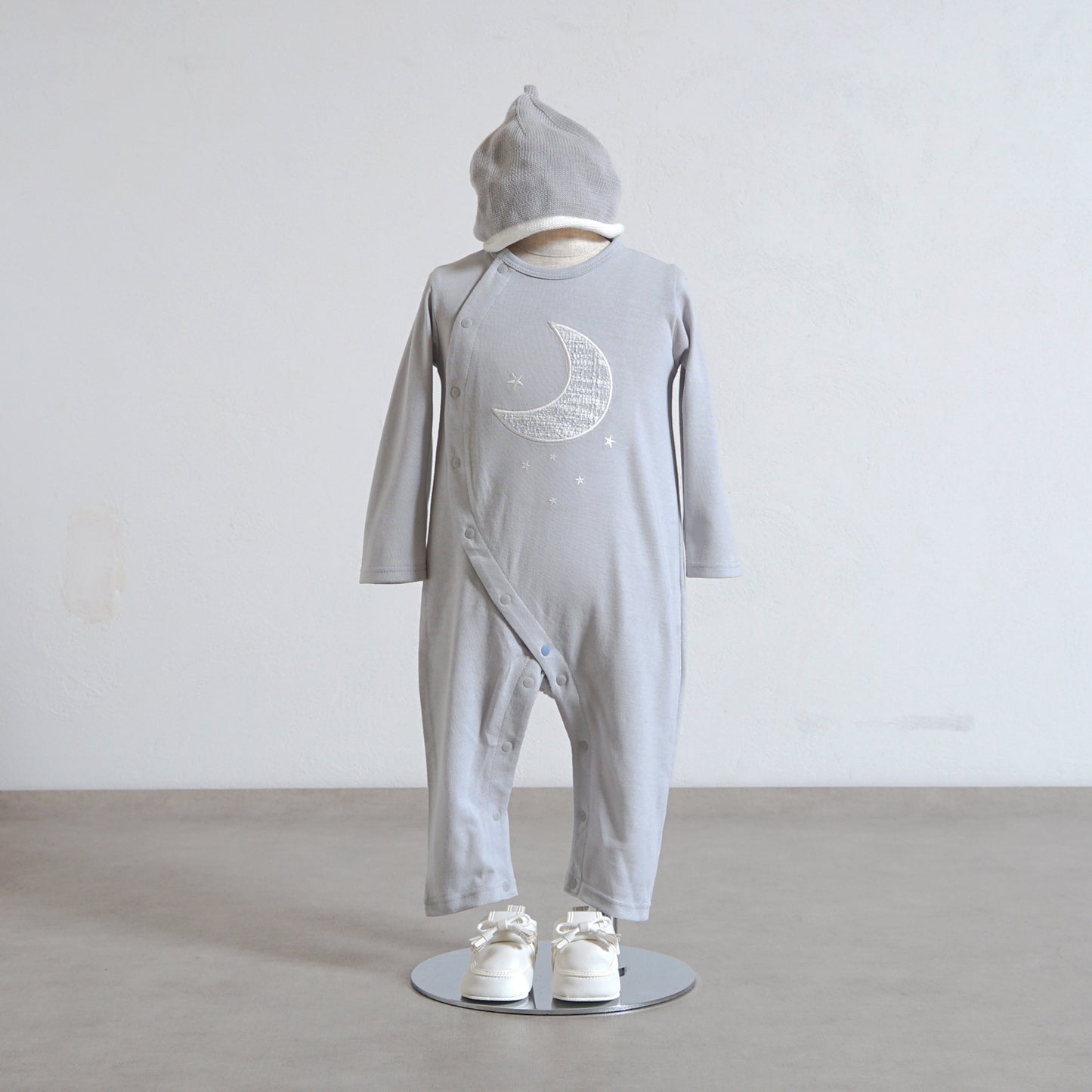 moonロンパース ライトブルー 70・80cm