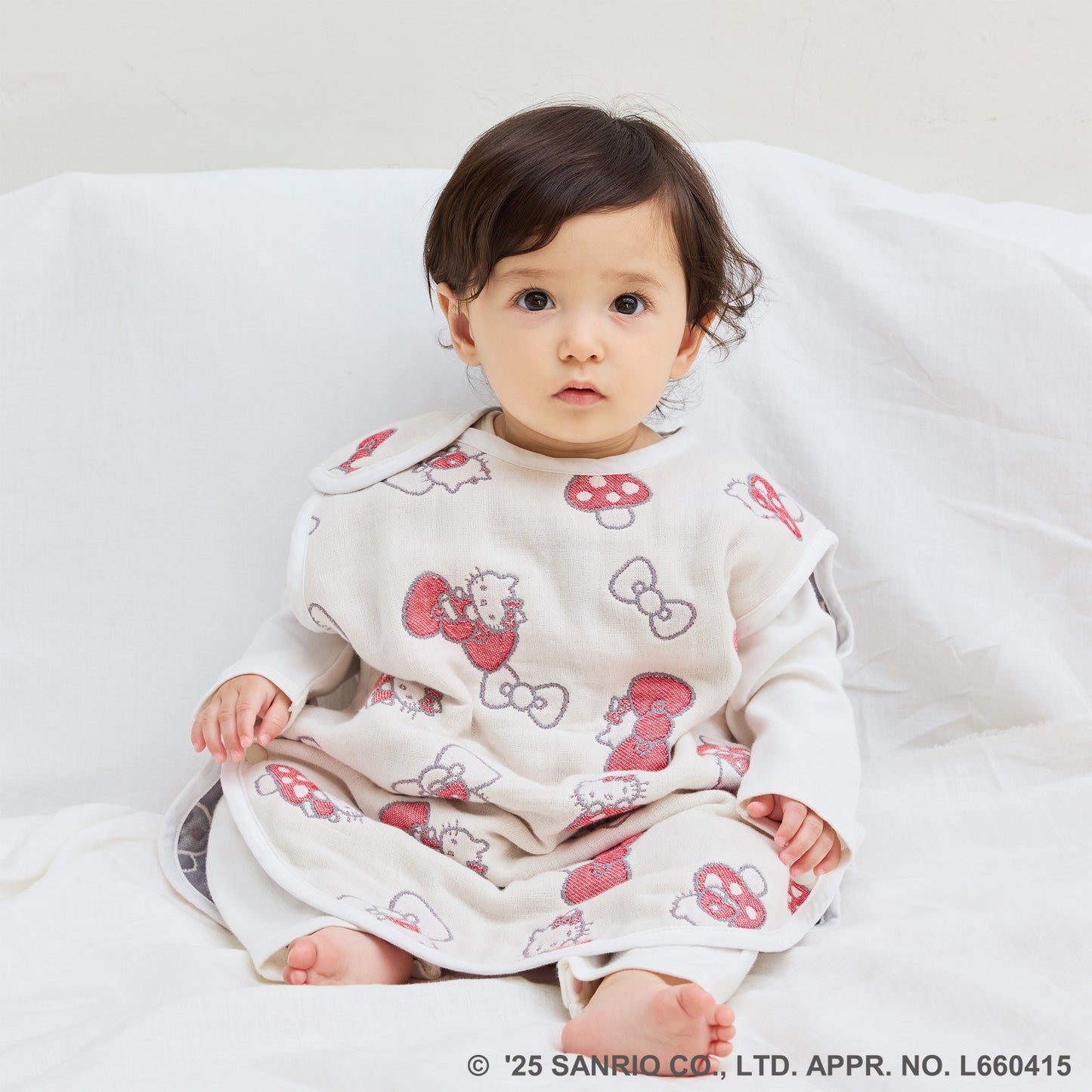 HELLO KITTY 6重ガーゼスリーパー ベビーサイズ