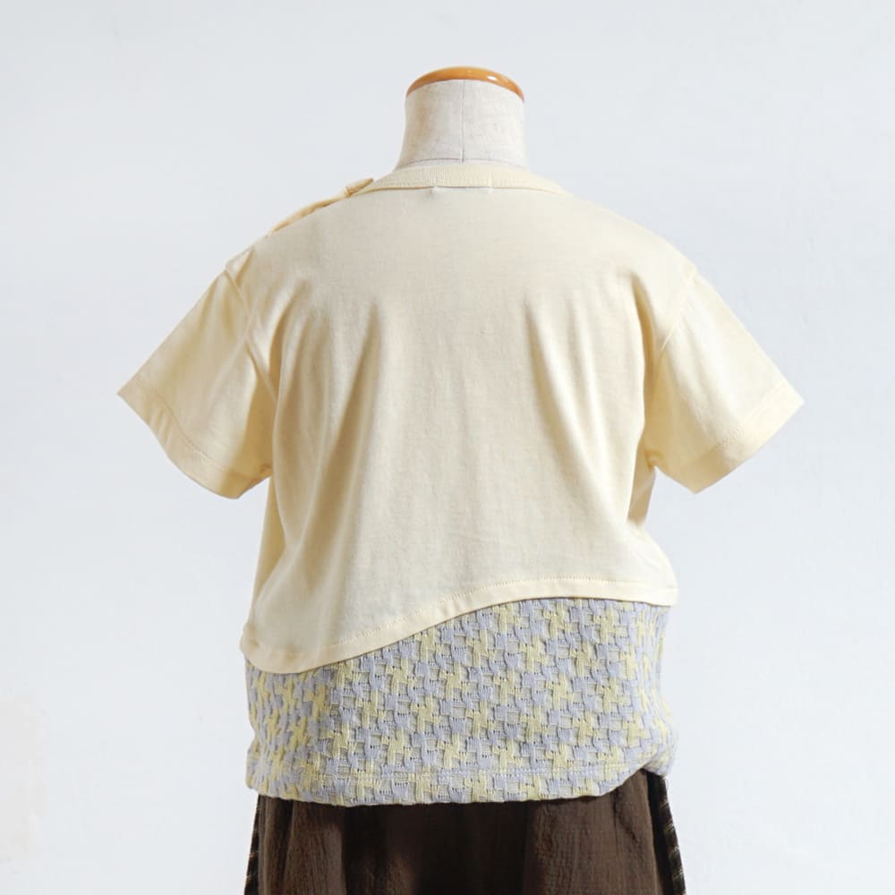 アヒル刺繍Tシャツ イエロー 80・90・100・110cm
