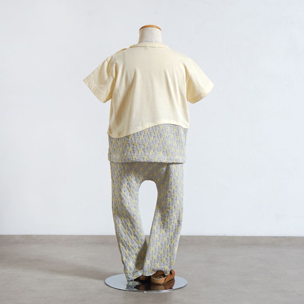 アヒル刺繍Tシャツ イエロー 80・90・100・110cm