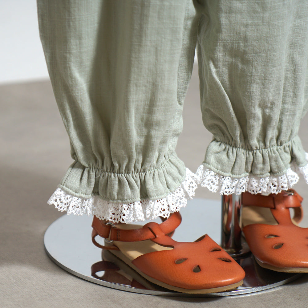 WガーゼLaceパンツ ミント 80・90・100・110cm