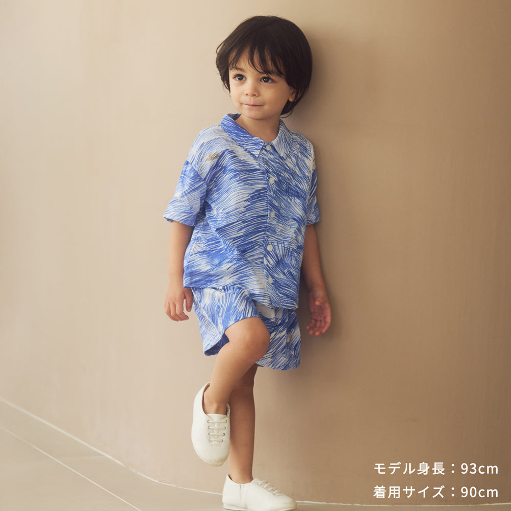 リラックスシャツ ブルー 80・90・100・110cm