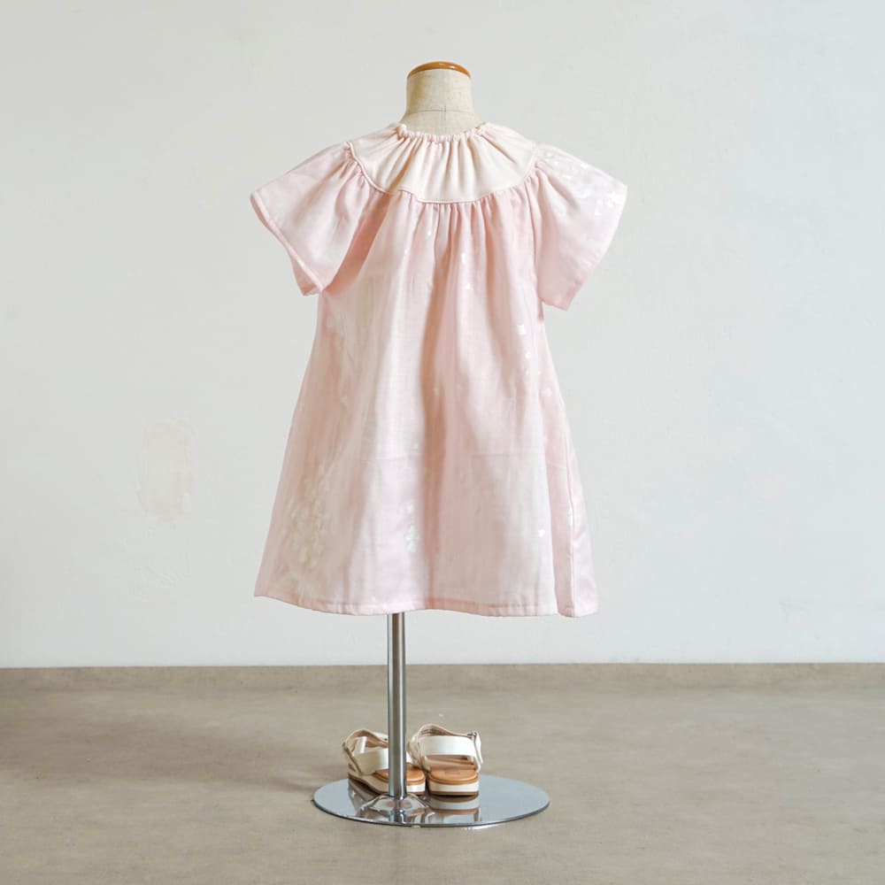 フレアスリーブワンピース ピンク 80・90・100cm