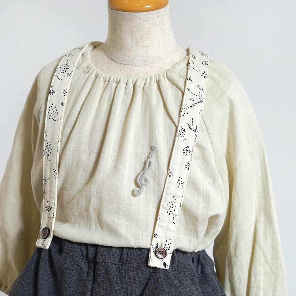 ニットサロペット チャコール 80-90・90-100cm