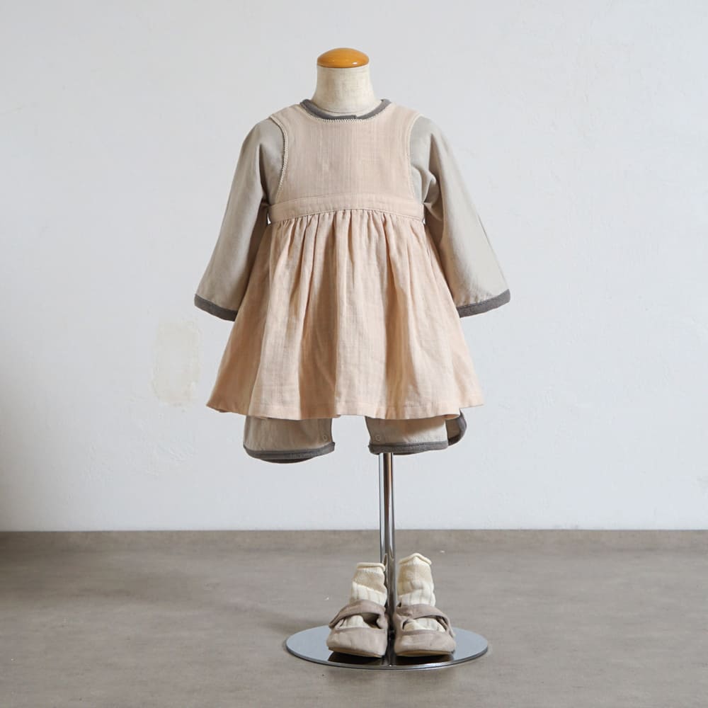 フェザーロンパース グレー 70-80・80-90cm