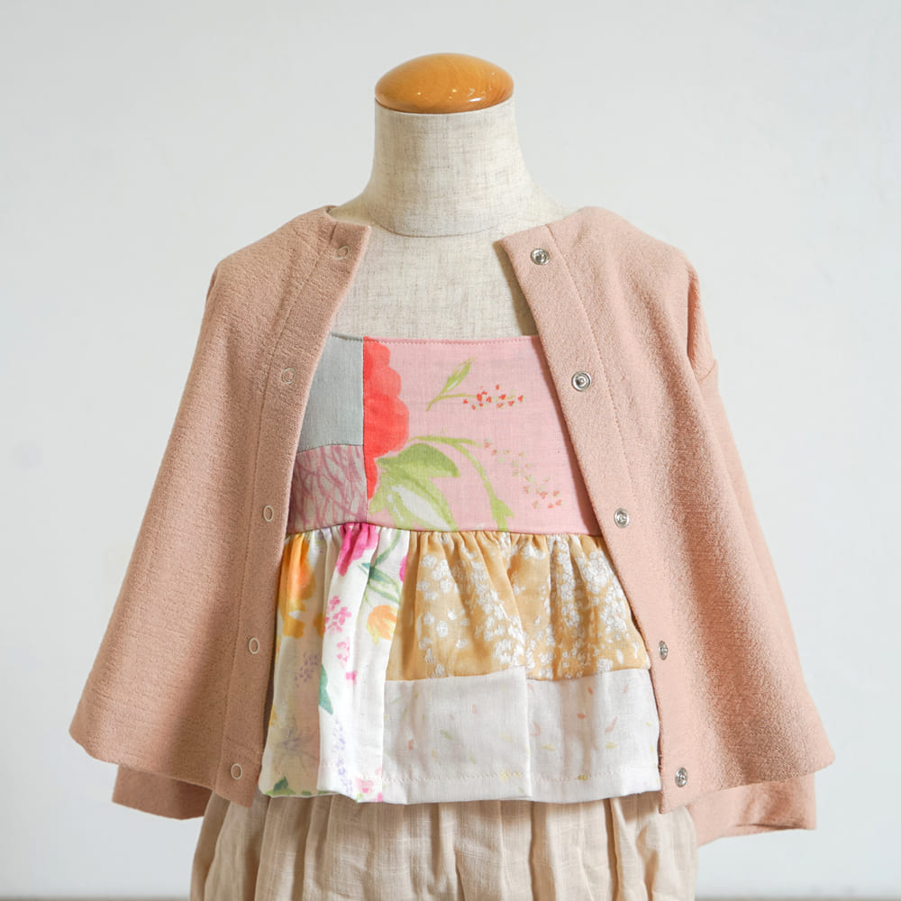 ライトカーディガン ピーチ 70-80・80-90・90-100cm