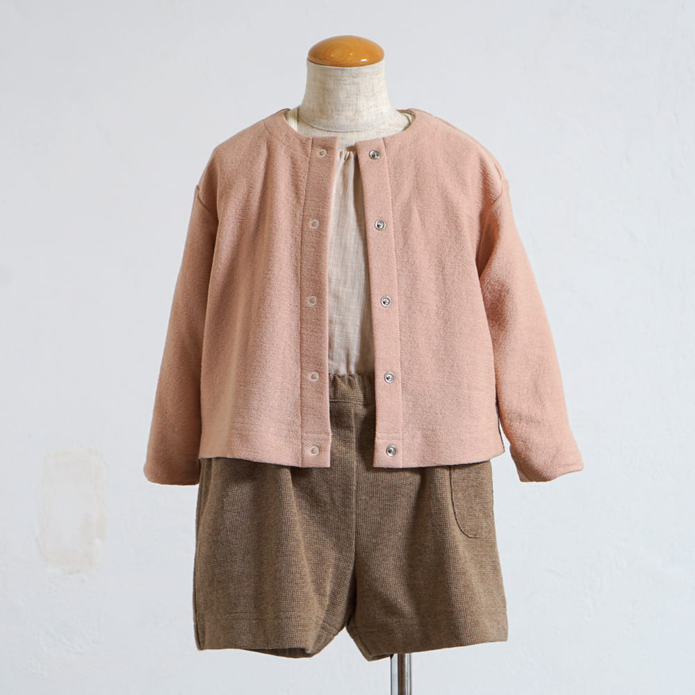 ライトカーディガン ピーチ 70-80・80-90・90-100cm