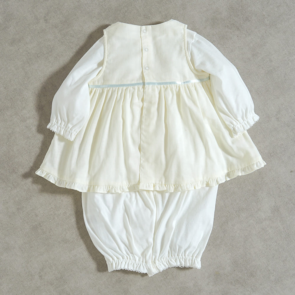 fleurエプロンセレモニードレスセット ホワイト 50-70cm