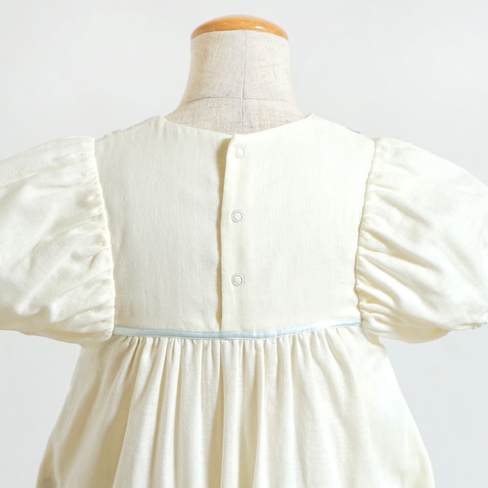 fleurバルーンロンパース ホワイト 70・80cm
