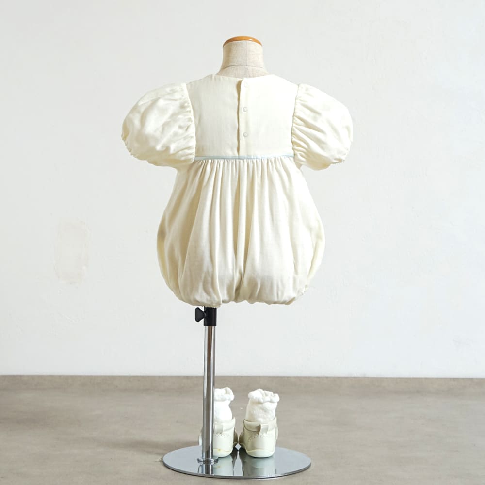 fleurバルーンロンパース ホワイト 70・80cm