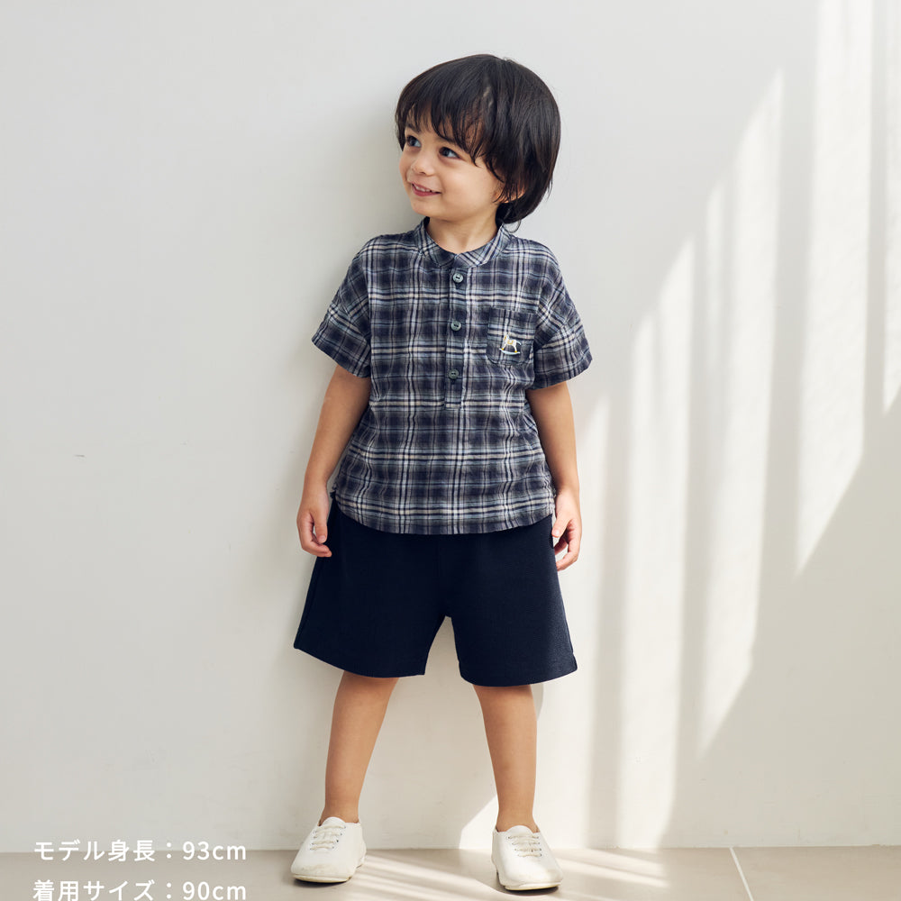 配色カノコハーフパンツ ネイビー 80・ 90・100cm