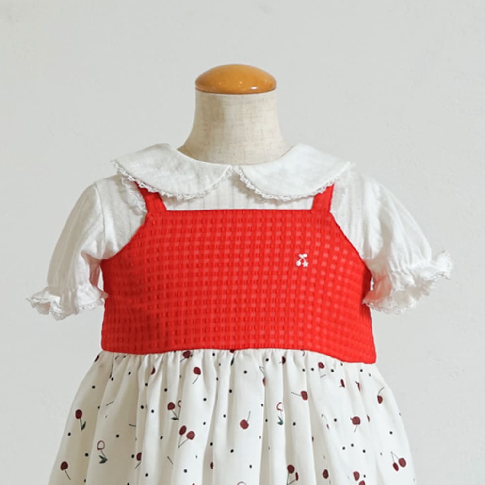 cherryキャミドレス レッド 70-80・80-90・90-100・100-110cm