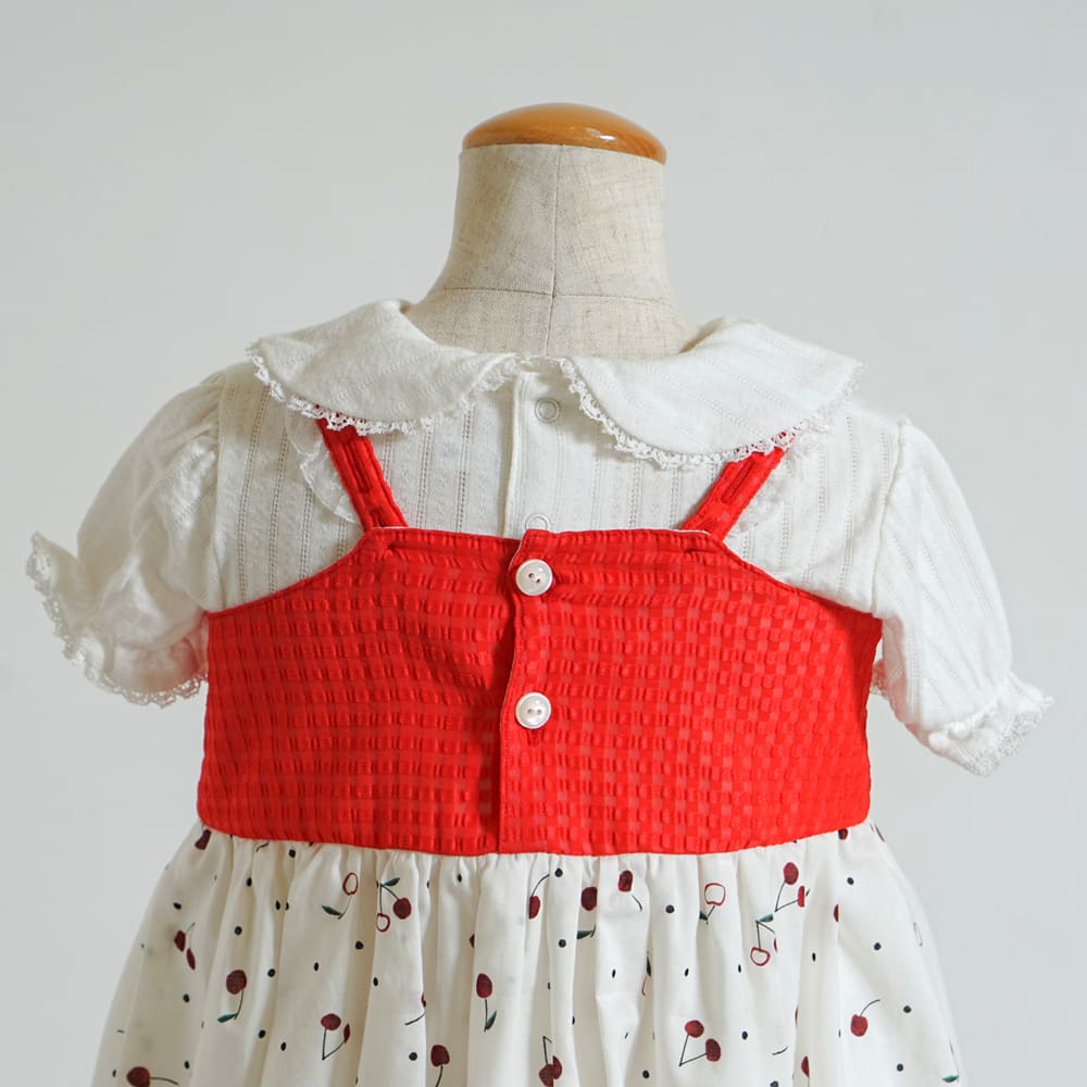 cherryキャミドレス レッド 70-80・80-90・90-100・100-110cm
